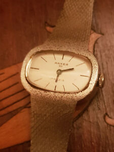 【送料無料】腕時計　アンカーハンドリフトレディースビンテージシルバーanker handaufzug damenuhr 835 silber 17 steine vintage