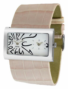 【送料無料】腕時計　パリブレスレットローズバスmoog paris montre femme avec cadran blanc, bracelet rose ple en cuir vritable