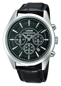 【送料無料】腕時計　クロノグラフレザーストラップウォッチlorus gents chronograph leather strap watch rt349bx9 lnp