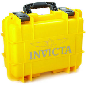 【送料無料】腕時計　スロットプラスチックウォッチボックスケースinvicta ig0097sm1sy 3 slot yellow plastic watch box case