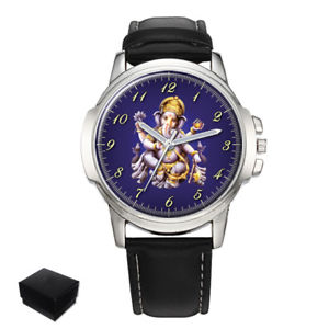 【送料無料】腕時計　ロードオブザガネーシャヒンドゥーメンズlord ganesha chaturthi hindu mens wrist watch gift engraving