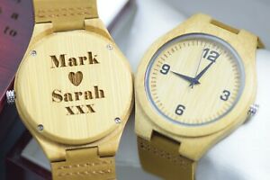 【送料無料】腕時計　パーソナライズボックスレザーbold watch mens womens engraved wooden personalised wood box leather gift quartz