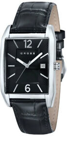 【貨物輸送無料】ウオッチ クロスストラップウォッチcrnp cr800101 cross gotham gents date display leather strap watch