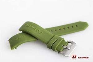 【送料無料】腕時計　グリーンゴムストラップlumtec watches 22mm combat b green rubber strap ss
