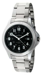 【送料無料】腕時計　プジョーメンズステンレススチールブレスレットｍpeugeot mens 24 hour army military stainless steel bracelet watch 1017m