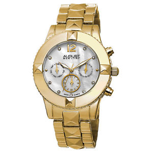 【送料無料】腕時計　シュタイナースイスゴールドトーンウォッチ womens august steiner as8107yg swiss quartz crystal mop goldtone watch 17,266円