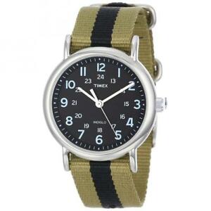 【送料無料】腕時計　バードorologio uomo donna timex weekender t2p236 tessuto verde militare nero indiglo