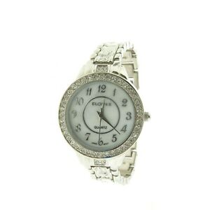 【送料無料】腕時計　エルジンシルバークリスタルラウンド×elgin watch silver crystal round 125 x 75 16,316円