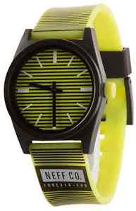 【送料無料】腕時計 ネフネフケースソフトストラップライムウォッチmontre neff daily watch neff abs case soft pu strap water basic lime qnf0201