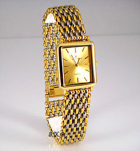 【送料無料】腕時計　ゴールドシルバーメッシュネットプラスサイズプチドレス18k gold pltd silver mesh net ladies plus size adjust 2 petite dress wrist watch