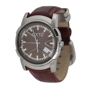 【送料無料】腕時計　ソロテンポペレロッソカサorologio solo tempo exte ex4007m08 pelle rosso quadrante marrone cassa acciaio