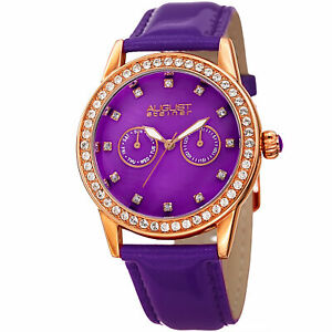 【送料無料】腕時計　シュタイナークォーツムーブメントストラップウォッチwomens august steiner as8234pu quartz movement date genuine leather strap watch