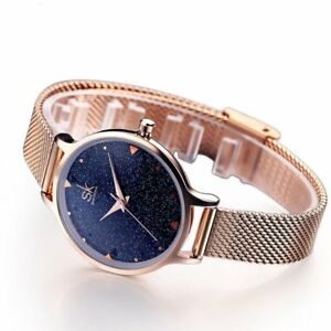 【送料無料】腕時計　ローズゴールドウォッチwomens starry sky rose gold watch