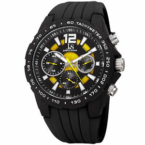 【送料無料】腕時計 メンズジョシュアシリコンストラップウォッチmens joshua amp; sons jx126bkyl 24 hour date complication silicone strap watch