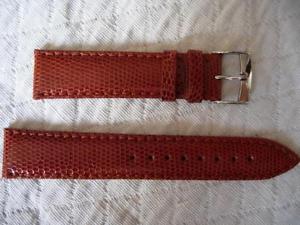 【送料無料】腕時計　ベルブレスレットマロンゴールドファブフランス18 mm tres belle qualit bracelet en lezard veritable marron gold fab france