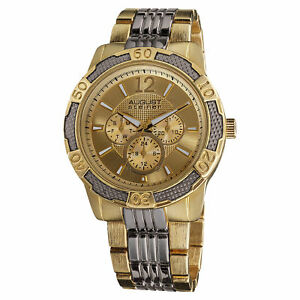【送料無料】腕時計　シュタイナートーンメンズスポーツクォーツマルチファンクションブレスレットmens august steiner as8058ttg two tone sport quartz multifunction bracelet watch