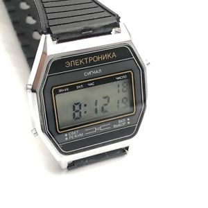 【送料無料】腕時計　ビンテージエレクトロニカアラームオリジナルクオーツデジタルvintage elektronika signal alarm rare original quartz watch digital date day