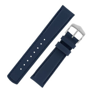 【送料無料】腕時計　ランナーパッドカーフレザーゴムストラップウォッチhirsch runner waterresistant padded calf leather amp; rubber watch strap in blue