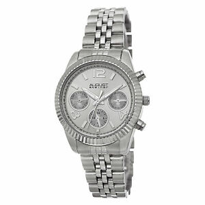 【送料無料】腕時計　シュタイナースイスステンレススチールシルバートーンウォッチwomens august steiner as8103ss swiss daydate stainless steel silvertone watch