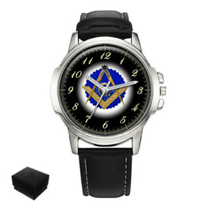 【送料無料】腕時計　スクエアコンパスメイソンメンズsquare amp; compasses masonic mason gents mens wrist watch gift engraving 21,754円