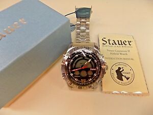 【送料無料】腕時計　メンズクロノグラフウォッチモデルセンチュリオンタグハイブリッドstauer mens centurion ii hybrid chronograph watch model 19093 with tags｜hokushin
