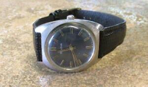 【送料無料】腕時計　ビンテージメンズステンレススチールvintage bulova manual mens stainless steel wristwatch ~ 7i5267