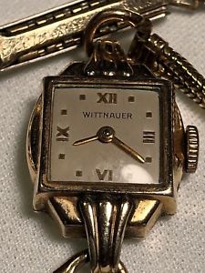 【送料無料】腕時計　ビンテージレディースｋｔゴールドウィットvintage wittnauer windup ladies 10kt gold filled wristwatch cal 6ff runs great