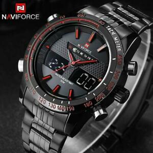 【送料無料】腕時計　ブランドフルスチールメンズクオーツアナログnaviforce luxury brand men waterproof full steel watches mens quartz analog led