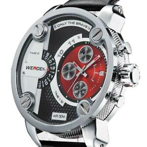 【送料無料】腕時計　ブランドメンズスポーツミリタリーレザーluxury brand weide quartz watch mens sports military leather watches men 30 met 17,985円