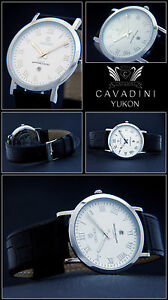 【送料無料】腕時計　ローマサファイアコーティングステンレススチールklassiche momente edelstahl cavadini herren uhr luxus pur rmisch saphire coated