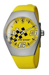 【送料無料】腕時計　オロロジオフェラーリピットストップフォーミュラorologio uomo ferrari,pit stop,formula 1,giallo,policarbonato e acciaio,38 mm