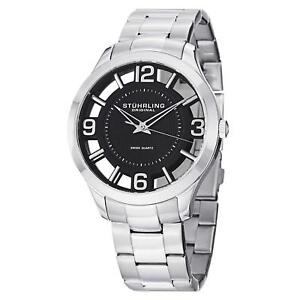 【送料無料】腕時計　ウィンチェスターメンズシルバースチールブレスレットケースstuhrling winchester 754 mens 42mm silver steel bracelet amp; case watch 75402