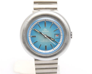 【送料無料】腕時計　メッカニマニュアルアズーロ＃breil okay per lady, meccanico manuale quadrante azzurro, inusato anni 039;70
