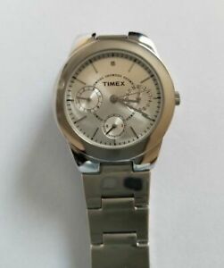 【送料無料】腕時計　クロノグラフtimex t2n9729j chronograph silver metal quartz watch｜hokushin