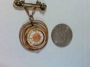 【送料無料】腕時計　ｋジュエルペンダントヴィンテージ10k rg lonville 17 jewel windup watch brooch vintage works very rare｜hokushin