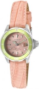 【送料無料】腕時計　プロダイバーピンクレザーストラップウォッチ womens invicta 11715 pro diver pink leather strap watch