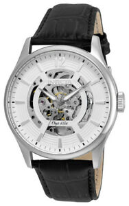 【送料無料】腕時計　オブジェメンズラウンドホワイトアナログレザーウォッチinvicta objet d art 22594 mens round white automatic analog leather watch