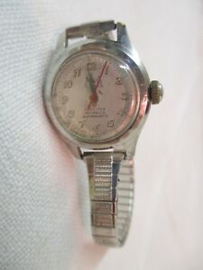 【送料無料】腕時計　ビンテージレディーススイスミロスvintage swiss milos steel ladies wrist watch 17 jewels ferrotex incabloc runs