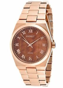 【送料無料】腕時計 エベレストウォッチローズゴールドトーンブラウンeverest womens es10117 watch rose gold tone brown