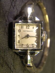 【送料無料】腕時計 レディースウィットビンテージkホワイトゴールドpretty ladies wittnauer vintage 10 k white gold filled wind up watch
