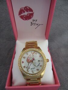 【送料無料】腕時計　ジョンソンワイングラスクリスタルブレスレットウォッチbetsey johnson bj0061110 wine glass crystal embellished bracelet watch nwb