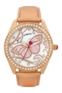 【送料無料】腕時計　ジョンソンバタフライゴールドストラップクリスタルウォッチ betsey johnson butterfly gold strap crystal watch bj00048245 18,706円