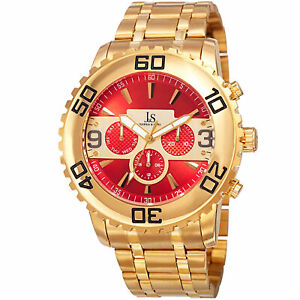 【送料無料】腕時計　メンズジョシュアブレスレットmens joshua amp; sons jx100yg military time date complication bracelet watch