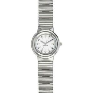 【送料無料】腕時計　ドナヒップホップマニアスワロフスキーorologio donna hip hop metallic mania hwu0699 acciaio grigio bianco swarovski