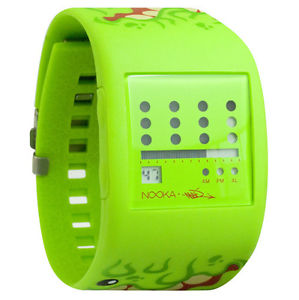 【送料無料】腕時計　ライムグリーンズスリムボールデジタルnooka lime green zub zot mad l toys sqwert slimeball 38mm digital lcd watch nib