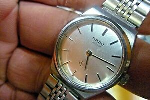 【送料無料】腕時計　レディースストラップビンテージladies 25mm rado 6 jewel quartz esa 950001 adjustable ss strap vintage