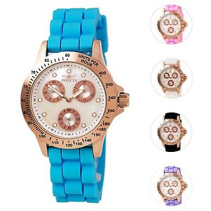 【送料無料】腕時計　マルチカレンダースピードウェイローズゴールドシリコンウォッチinvicta womens multi calendar speedway rose gold silicone watch