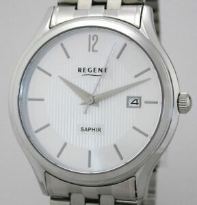 【送料無料】腕時計　リージェントスチールメンズウォッチサファイアガラスユーロregent f795 steel saphirglas herrenuhr 5 atm wr uvp 99,00 eur
