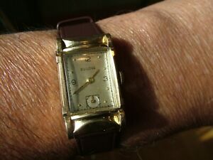 【送料無料】腕時計　タンクｋアメリカ＃ウォッチ1954 running bulova tank shape 10k rgp usa men039;s 21j watch cal 7ak keeps time