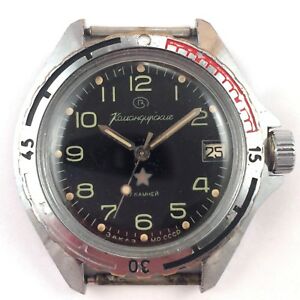 【送料無料】腕時計　ソビエトロシアヴォストークソゼンマイsoviet russian vostok komandirskie mo ussr windup watch 1980s *us seller* 1334
